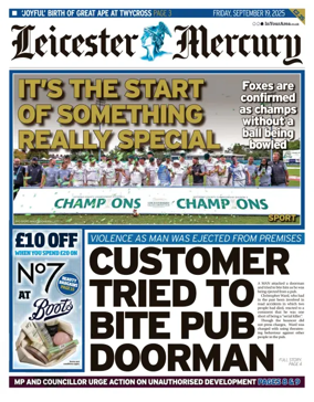 Cover of Leicester Mercury
