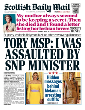 Cover of Scottish Daily Mail