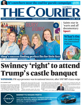 Cover of The Courier & Advertiser (Perth and Perthshire Edition)