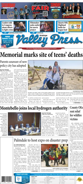 Cover of Antelope Valley Press