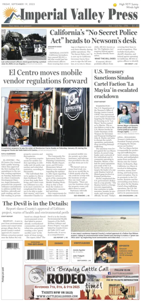 Cover of Imperial Valley Press