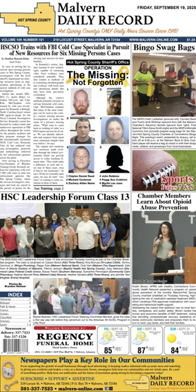 Cover of Malvern Daily Record