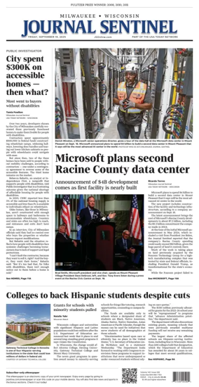 Cover of Milwaukee Journal Sentinel