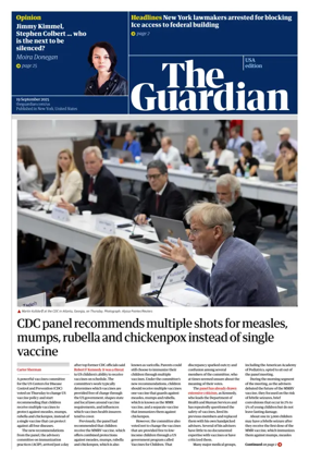 Cover of The Guardian (USA)