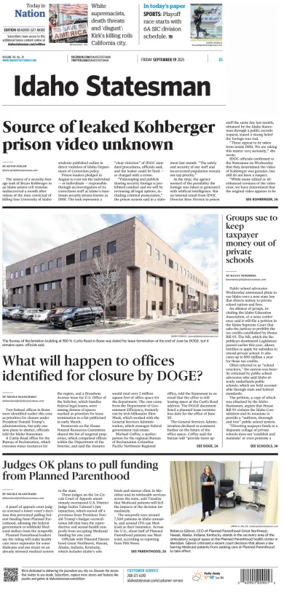 Cover of The Idaho Statesman