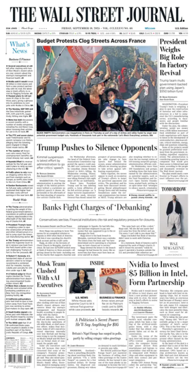 Cover of The Wall Street Journal