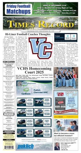 Cover of Valley City Times-Record