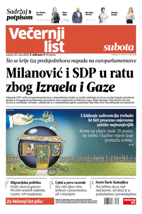 Cover of Vecernji list - Hrvatska