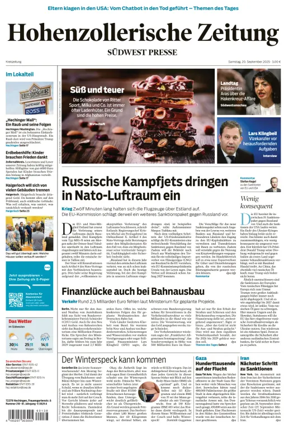 Cover of Hohenzollerische Zeitung