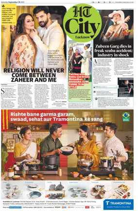 Cover of Hindustan Times (Lucknow) - Live