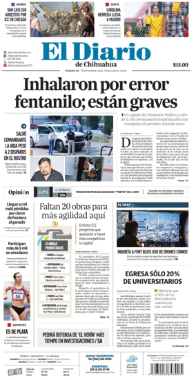 Cover of El Diario de Chihuahua