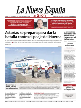 Cover of La Nueva España (Gijón)