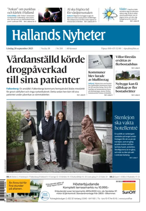 Cover of Hallands Nyheter