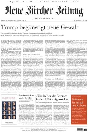 Cover of Neue Zürcher Zeitung