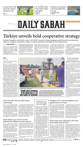 Cover of Daily Sabah (Turkey)