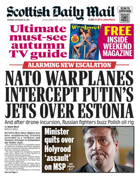 Cover of Scottish Daily Mail