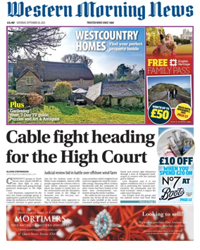 Cover of Western Morning News (Saturday)