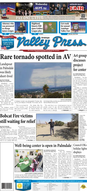 Cover of Antelope Valley Press