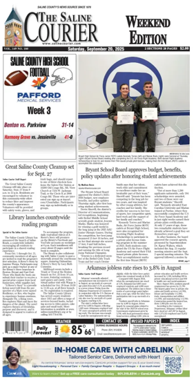 Cover of The Saline Courier Weekend
