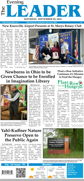 Cover of The Evening Leader