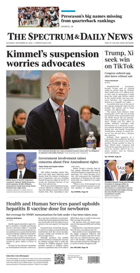 Cover of The Spectrum & Daily News