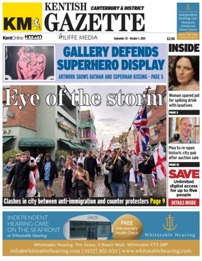 Cover of Kentish Gazette Canterbury & District