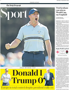 Cover of The Daily Telegraph - Sport Saturday
