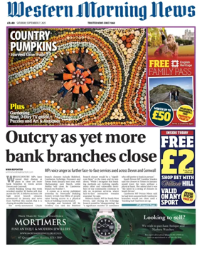 Cover of Western Morning News (Saturday)