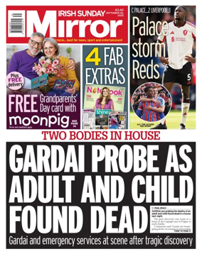 Cover of Irish Sunday Mirror