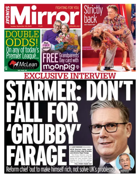 Cover of Sunday Mirror (Northern Ireland)