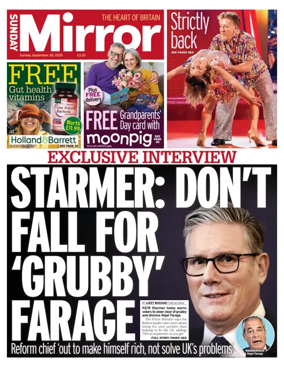 Cover of Sunday Mirror