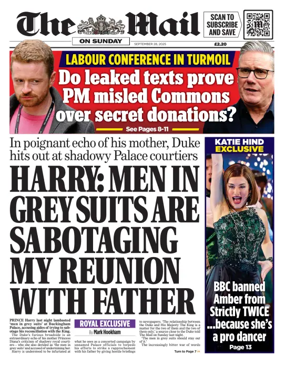 Cover of The Mail on Sunday