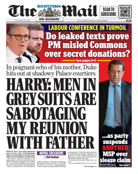 Cover of The Scottish Mail on Sunday