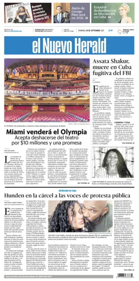 Cover of El Nuevo Herald (Sunday)