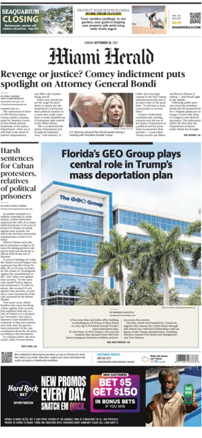 Cover of Miami Herald (Sunday)