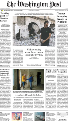 Cover of The Washington Post Sunday