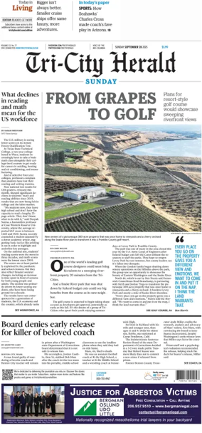 Cover of Tri-City Herald (Sunday)