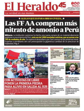 Cover of Diario El Heraldo