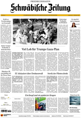 Cover of Schwaebische Zeitung (Friedrichshafen)