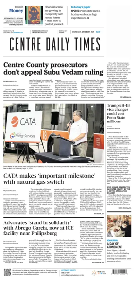 Cover of Centre Daily Times