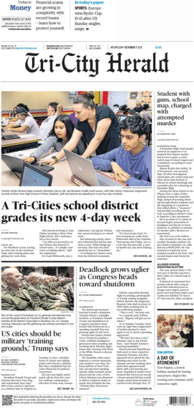 Cover of Tri-City Herald