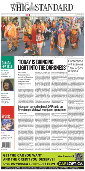 Cover of Kingston Whig-Standard