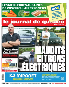 Cover of Le Journal de Quebec