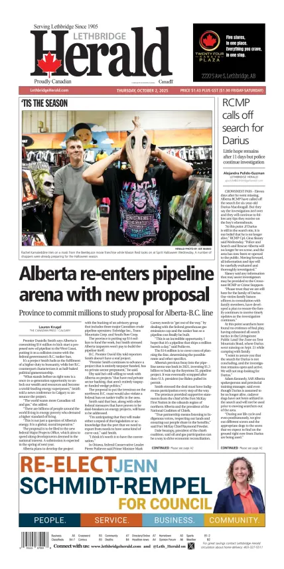 Cover of Lethbridge Herald