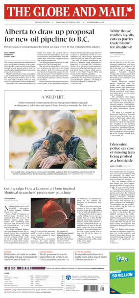 Cover of The Globe and Mail Metro (Ontario Edition)