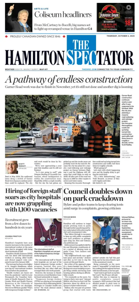 Cover of The Hamilton Spectator