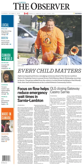 Cover of The Observer (Sarnia)