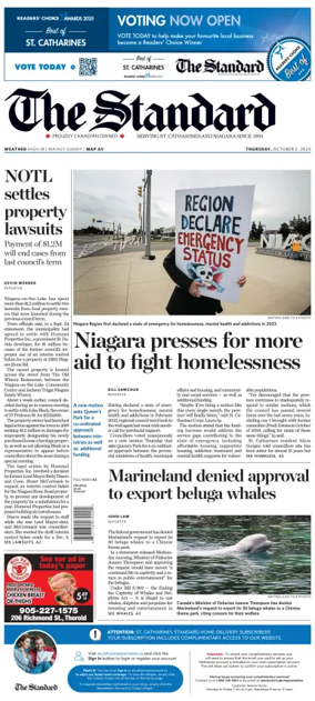 Cover of The Standard (St. Catharines)