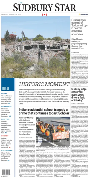 Cover of The Sudbury Star
