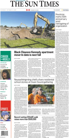 Cover of The Sun Times (Owen Sound)